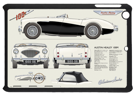 Austin Healey 100M 1955-56 Small Tablet Covers